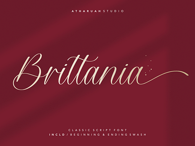 Brittania boutique branding classic design elegant fancy fashion feminine font handwriting handwritten lettering luxury script script font stylish stylistic swash typography wedding