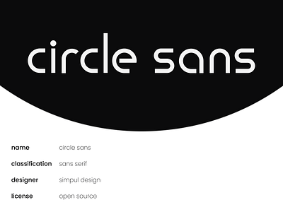 Circle Sans community design minimal shapes typography