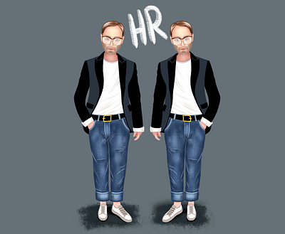 HR 3d art artwork avatar branding design drawing fashion graphic design icon illustration procreate sketch