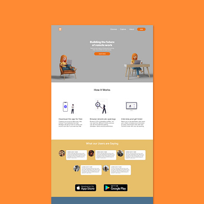 Landing Page UI Design #DailyUI #003 design illustration minimal ui ux web