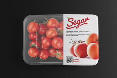 Segan - tomato label branding design flat icon illustration label logo minimal vector
