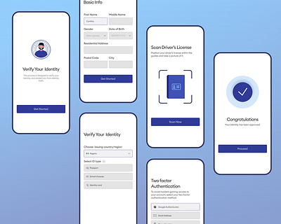 KYC Redesign - Introducing 2FA app ui case study illustration kyc mobile ui