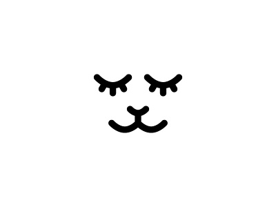 Cat face logo animal art cat emblem face graphic icon kitten kitty line lines logotype muzzle outilne outlines stroke style symbol