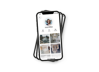 neartby - profile art design minimal mobile ui ux web