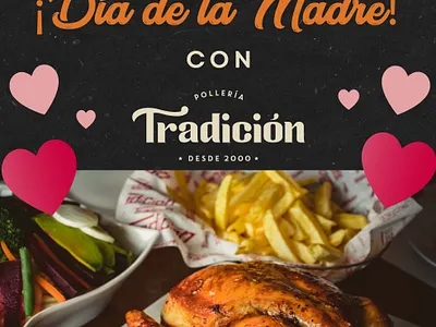 Día de la madre - Tradición Restaurant facebook post illustrator photoshop product photography promo typhography vector