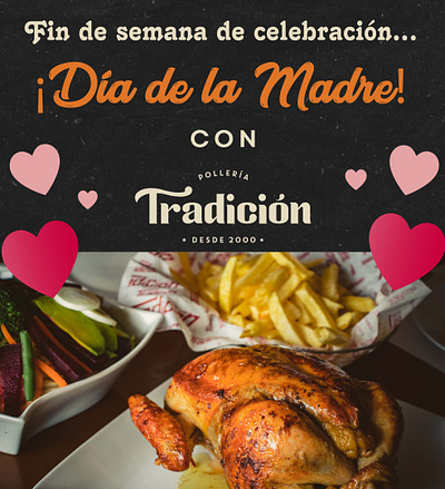 Día de la madre - Tradición Restaurant facebook post illustrator photoshop product photography promo typhography vector