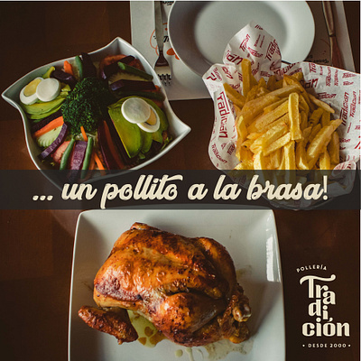 Para el fin de semana - Tradición Restaurant facebook post illustrator logo photoshop product photography typhography