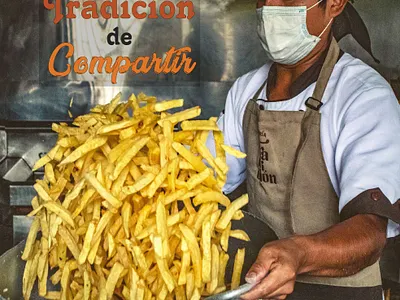 Tradición de Compartir - Tradición Restaurant facebook post food illustrator photoshop product photography typhography