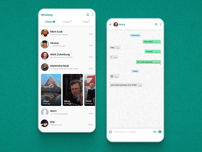 WhatsUp Messenger - Social Media, Messenger, Chatting App design messaging app messaging app design messenger social media social media app design social networking whatsapp whatsapp redesign