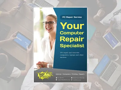 HDWC Your Computer Repair Specialist 2021 computer repair design dribbble flyer graphic design graphicdesign logo