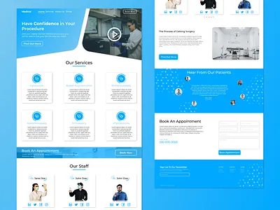Cosmetic Surgery Web Design blue concept design graphic design medical minimal modern ui web website