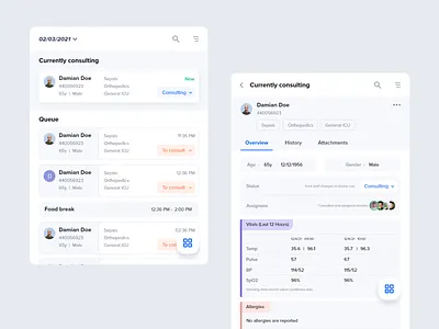 iPad Application for Healthcare Workers animation blue branding creative design graphic design hospital medical ui website