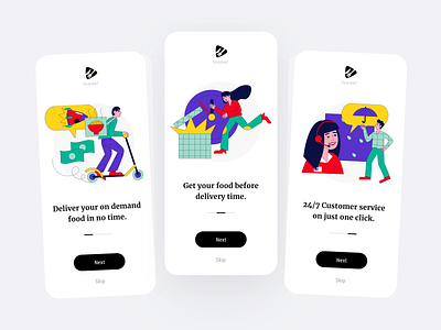 Food Delivery App. 3d appdesign customillustration daily ui challenge foodapp fooddeliveryapp illustration mobileapp onboarding onboardingappdesign productdesign productdesigner ui ui design uiuxdesigner user interface user interface design ux