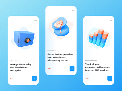 Finance app onboarding design app design finance app minimal