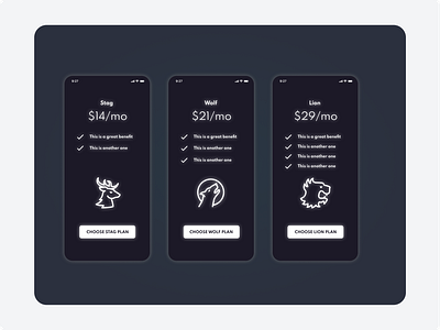 3-tier pricing options app dailyui design ui ui ux ui design uidesign uiux website