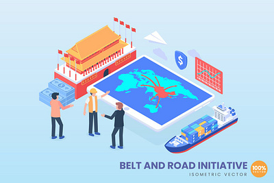 Belt And Road Initiative Economic Strategic 3d 3d animation 3d art 3d character 3d illustration animation app banners branding concept design graphic design illustration isometric landing page logo motion graphics page pages ui