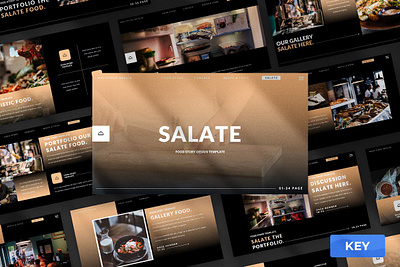 Salate Food Presentation Template clean colorful company corporate google slides keynote modern multipurpose multipurpose template photography pitch deck portfolio powerpoint presentation simple studio unique web design web development website