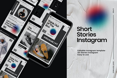 Gradient Stories Instagram Template clean colorful company corporate gradient instagram instagram posts instagram stories instagram template modern pitch deck posts social media social media pack social media template stories unique web design web development website