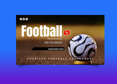 Free Football Championship Youtube Banner banner branding championship design design template designs football free logo psd mockup ui youtube