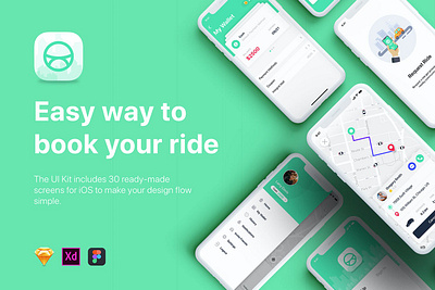 ABER - Taxi Booking App UI Kit 3d animation app branding design driving illustration logo taxi taxi app taxi apps taxi ui taxi website uber uber app ui ui design ux ux design vector