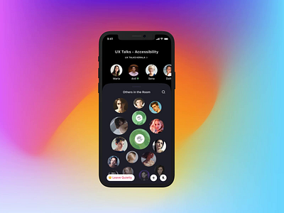 Clubhouse Invite Speaker Animation club house clubhouse clubhouse dark clubhouse redesign dark redesign space talk twitter ui design ui ux uiux