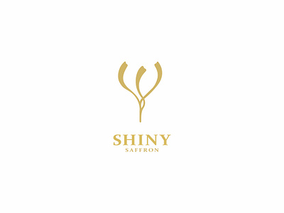 SHINY SAFFRON branding design flat graphic design illustration illustrator logo logodesign logodesigner logodesignerforhire logotype minimal persiansaffron saffron saffronlogo saffronlogodesign typography vector