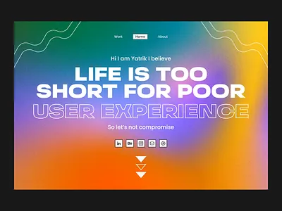 New Portfolio Website Live ! branding brutalist gradients landing landing page nocode personal branding personal website portfolio portfolio website typography webflow