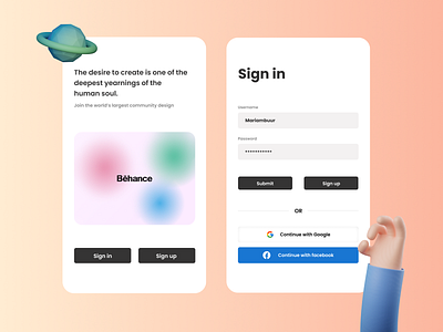 design of sign in page 3d animation app branding design figma flat graphic design icon illustration illustrator logo minimal motion graphics typography ui ux vector web