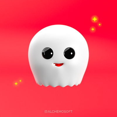 Cute Ghost (pey kutti ) 3d 3ddesigners blender character design ghost illustration model ui ux design