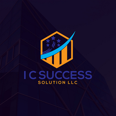 IC SUCCESS BUSINESS LOGO brand logo branding business logo design flat graphic design logo mi minimal