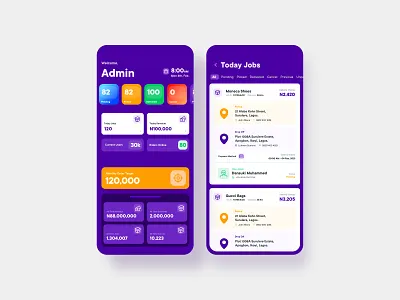 Logistic Admin App design logistics ui user interface