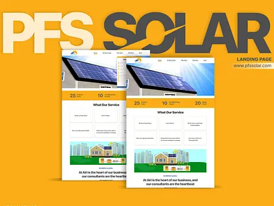 PFS Solar (Power From Sun) Landing Page landing page solar company solar system ux design web design