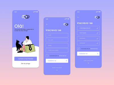 amigo Sign Up app design ui