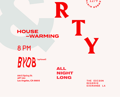 Housewarming Holiday Party Invite design holiday invite poster typography