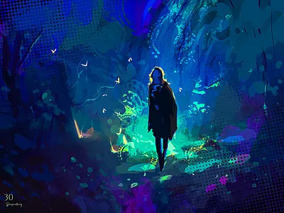Sleepwalking art cg concept art creative image game art illustration painting