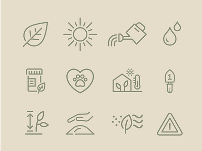 Jungly Home Icon Set brand branding design icon identity jungle plant plants set shop urban