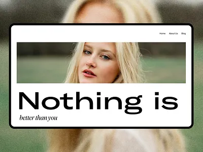 Nothing is better than you - Web Design big image full image full width ui web design
