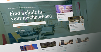 Clinic Location Search UI & UX - Web design health healthcare medical ui ux website