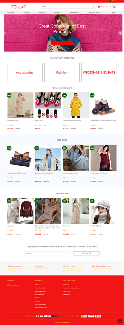 Zinat.pk cloths store online store woocommerce