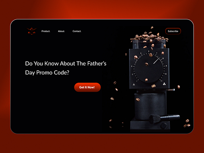 Landing Page black dailyui dailyui003 dark mode design landing page minimal promocode ui ui design uidesign uiux ux