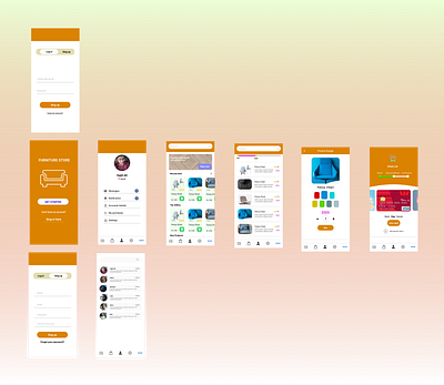 Sell Online Furniture UI Design animation app branding design icon illustration logo typography ui ux vector