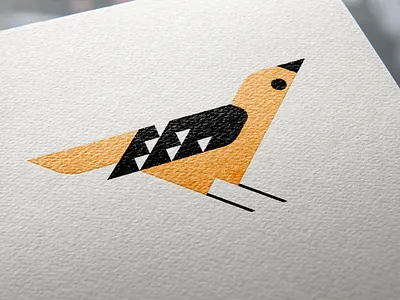 Bird art flat geometric graphic design illustration vector