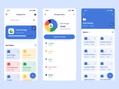 Google Drive Redesign 3d animation app branding design flat graphic design illustration logo minimal motion graphics ui ux vector