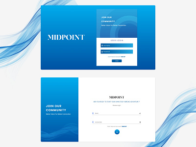 IT Company Web LOGIN UI | MIDPOINT brand identity branding design icon illustration lettermark login logo mark screen signin uiux webui