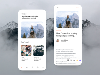 News App - UI/UX app covid mobile app news app