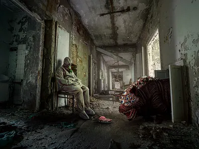 Chernobyl zoo 3d art graphic design illustration illustrations illustrator poster ui