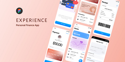 EXPERIENCE- Personal Finance App animation branding design graphic design icon illustration logo mobile app ui vector