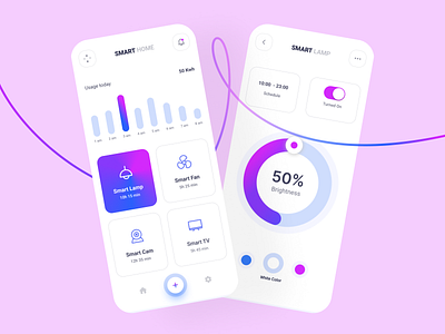 Smart Home App design home automation iot lamp control light control mobile app mobile design mobile ui smart home app smart lamp smart light smarthome ui