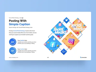 Socialedia – Social Media Strategy Presentation Template business creative design facebook founder illustration infographic instagram linkedin logo powerpoint powerpoint template presentation social media social media design social network socialedia strategy twitter ui