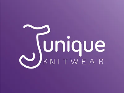 Junique Knitwear Logo brand identity logo
